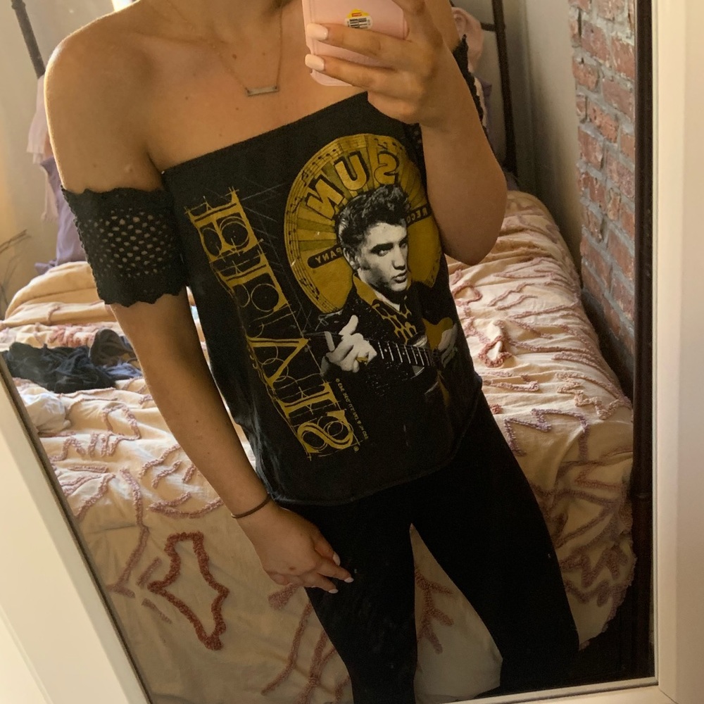 LF Furst of a Kind Elvis off the shoulder tee